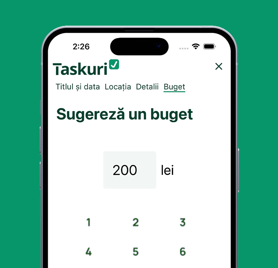 Sugerează un buget un task pe Taskuri.ro