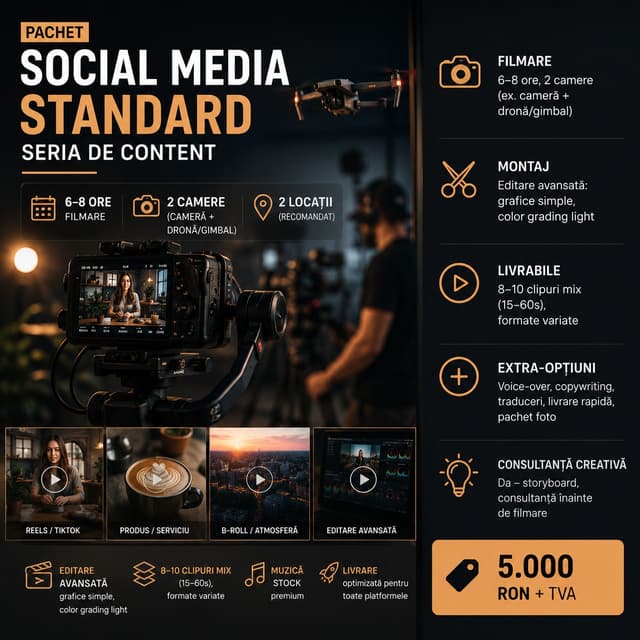 Video Social Media - Pachet 8-10 video